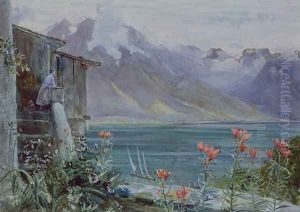 Ferritet Lake Geneva by John William Inchbold