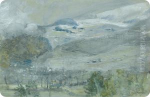 Swiss Valley Landscape by John William Inchbold