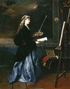 La Pittrice by Domenico Induno