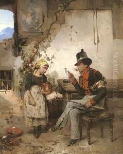 The post boy by Domenico Induno