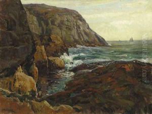 Waves Crashing on the Rocks by Wilson Henry Irvine