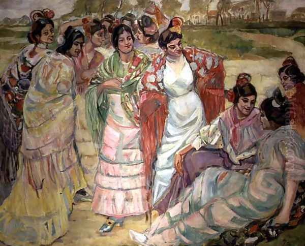 Women with Shawls - view 1