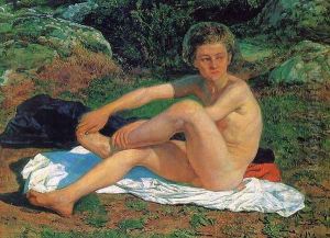 Nude Boy 1840s-1850s by Alexander Ivanov