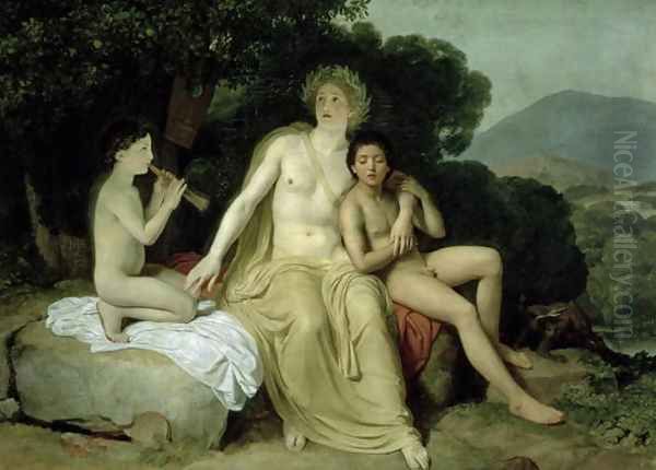Apollo with Hyacinthus and Cyparissus Singing and Playing - view 1