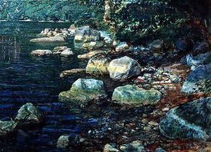 River Scene in Palazzuolo by Alexander Ivanov