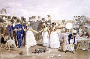An October Holiday in Rome near Ponte Milvio by Alexander Ivanov