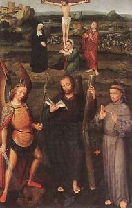 Archangel St Michael, St Andrew and St Francis of Assisi by Adriaen Isenbrandt (Ysenbrandt)