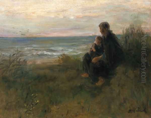 Anxiously Waiting by Jozef Israels