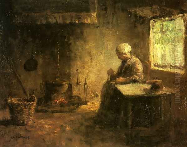 Peasant Woman by a Hearth - view 1