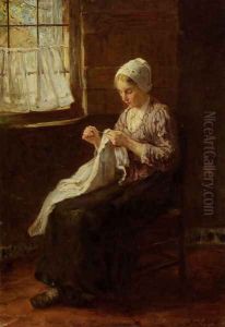 Mendin By A Window by Jozef Israels