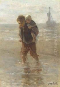 Piggy-back on the beach Piggy-back on the beach