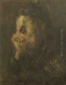 A rabbi by Jozef Israels