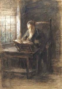 A rabbi reading by a window