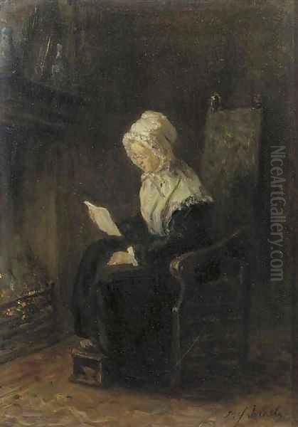Reading a letter - view 1