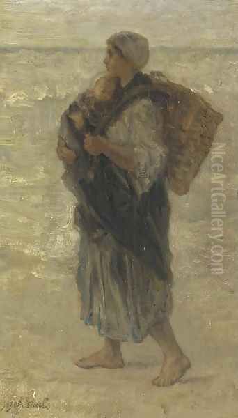 Woman and Child on the Beach - view 1