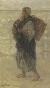 Woman and Child on the Beach by Jozef Israels