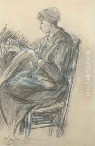 Sewing by Jozef Israels