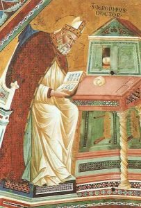 The Doctors of the Church (detail) 1279-1300 by Master of the Isaac Stories