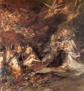 The Temptation of St. Anthony 1869 by Eugene Isabey