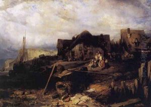 Beach at Low Tide 1833 by Eugene Isabey