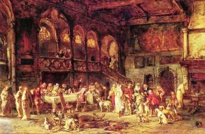 Repas Dans Un Couvent by Eugene Isabey