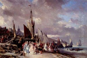 Scene De Port by Eugene Isabey