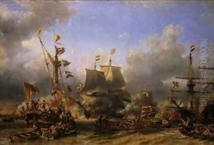 Embarkment of de Ruyter and de Witt at Texel, 1667