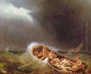 Boats from Dieppe Returning from Fishing by Eugene Isabey
