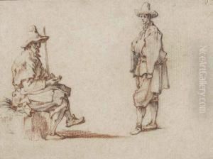 Studies Of Two Men In Contemporary Costume, by Jacques Callot