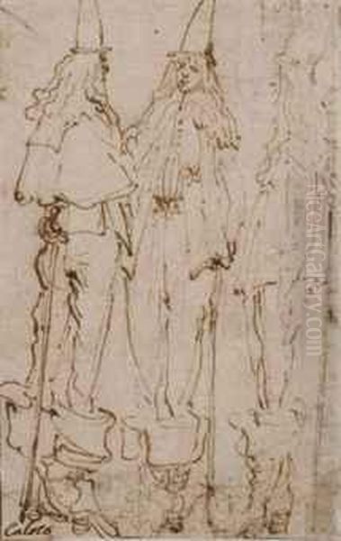 Trois Gentilhommes Debout - view 1