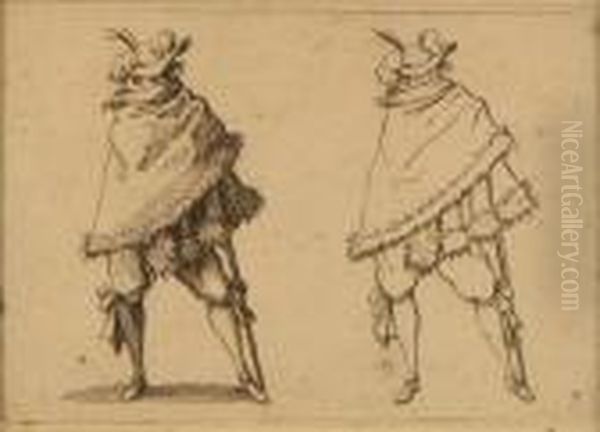 L'homme Enroule Dans Son Manteau - view 1