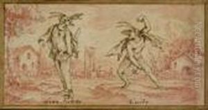 Gian Fritello And Giolo by Jacques Callot