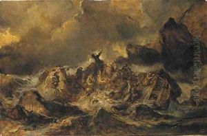 The shipwreck by Eugene Isabey