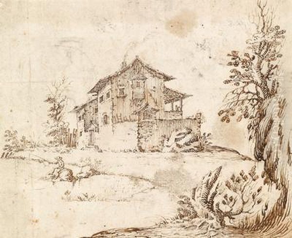 Bauernhaus An Einem Teich - view 1