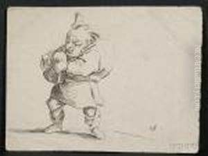 Hunchback With Bagpipe. Hunchback With Bagpipe.