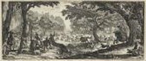 La Grande Chasse (lieure 353) by Jacques Callot
