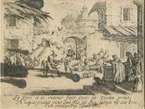 Five Plates, From L'enfant Prodigue by Jacques Callot