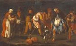 A Gathering Of Beggars; And Another Of The Same Subject By The Same Hand (a Pair)