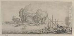 La Chasse Aux Oiseaux; And Le Grand Rocher, From Medici Landscapes La Chasse Aux Oiseaux; And Le Grand Rocher, From Medici Landscapes