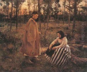 Shepherd and Peasant Woman 1892 by Bela Ivanyi Grunwald
