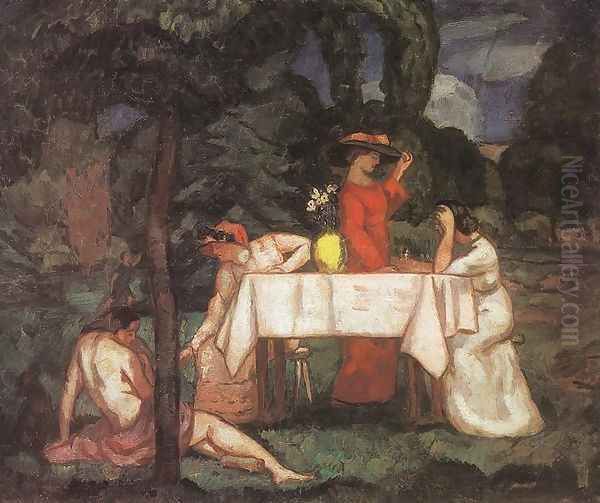 The Tea Party In the garden 1910s - view 1