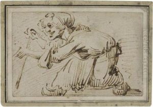 Study Of A Peasant Woman by Jacques Callot