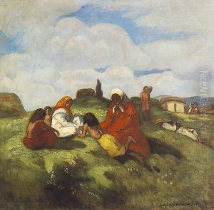 Gipsies on the Field c. 1905 by Bela Ivanyi Grunwald