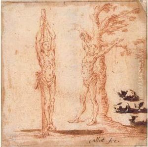Etude Pour Le Martyre De Saint Sebastien Et Saint Bartholome;
 Croquis De Chats