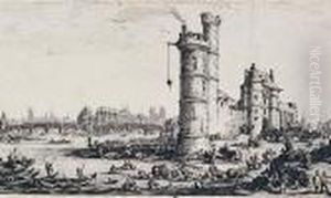 Vue Du Pont Neuf Eau-forte by Jacques Callot