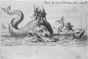 Le Combat A La Barriere (lieure 575-584) by Jacques Callot
