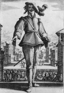 Les Trois Pantalons (lieure 288-290) by Jacques Callot