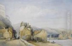 A River Scene, Probably The Rhine, Germany by William Callow