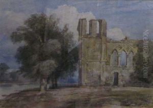 A Ruinedabbey Near A River' A Ruinedabbey Near A River'