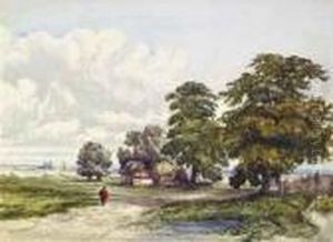 An Extensive Landscape With A Figure In The Foreground An Extensive Landscape With A Figure In The Foreground